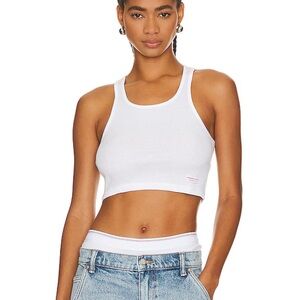 Not For Sale, Alexander Wang, White, Body Tank, Cropped, Size M